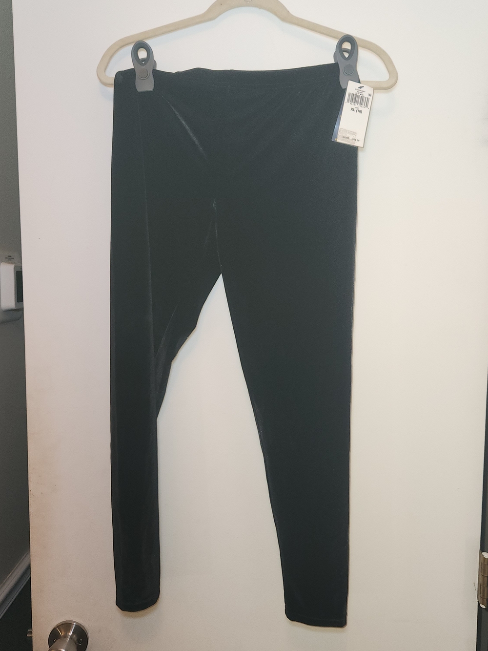 Polo Ralph Lauren Girls' Black Velvet Leggings - Xl (16)